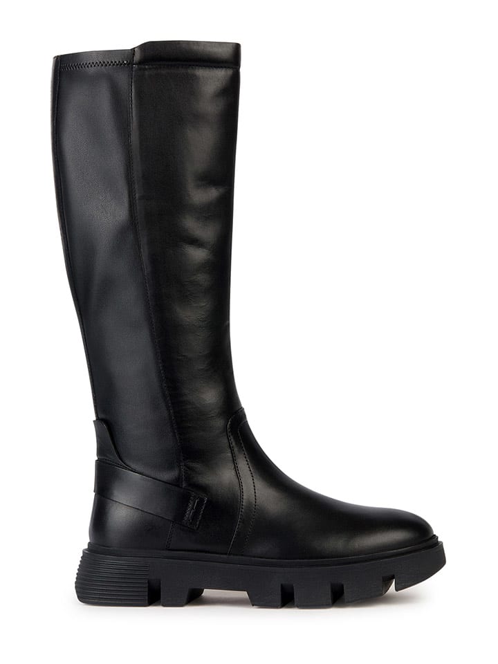 Geox Skórzane kozaki "Vilde" w kolorze czarnym rozmiar: 39