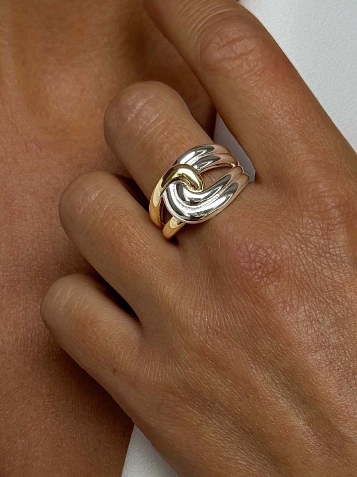 DI GIORGIO Pozłacany pierścionek rozmiar: 52