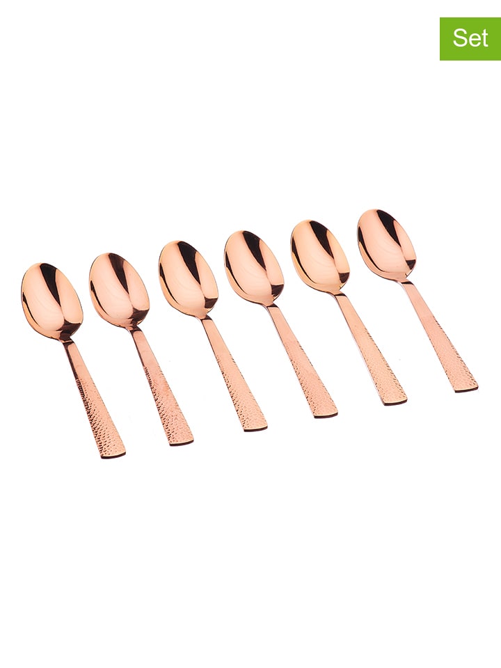 Björn Łyżeczki (6 szt.) "Finn" w kolorze miedzianym do kawy - dł. 13 cm rozmiar: onesize