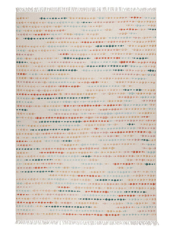 Wecon Home Wełniany dywan "Maddie" w kolorze kremowym ze wzorem rozmiar: 80x150 cm