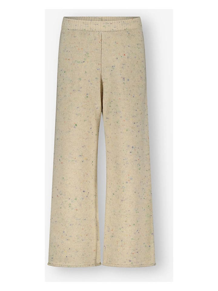 The New Chapter Spodnie dzianinowe w kolorze kremowym rozmiar: 122/128