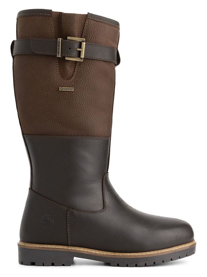 TRAVELIN' Skórzane kozaki "Grimdalen" w kolorze brązowym rozmiar: 40