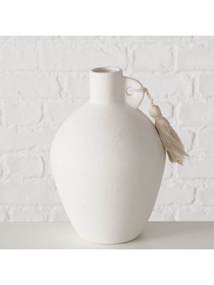 Boltze Wazon "Bruny" w kolorze białym - wys. 22 cm rozmiar: onesize