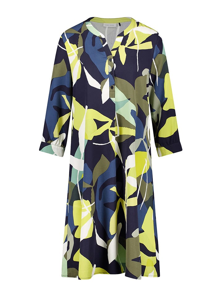 Gerry Weber Sukienka w kolorze żółto-granatowo-oliwkowym rozmiar: 36