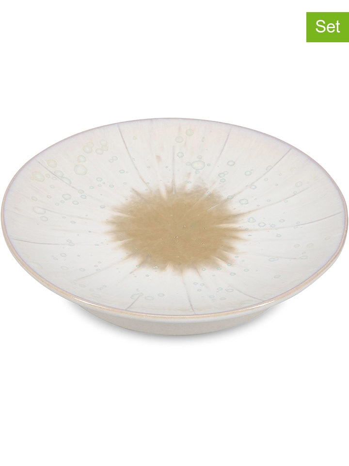 Salt and Pepper Talerze (4 szt.) "Eclipse" w kolorze beżowo-białym na pieczywo - Ø 18 cm rozmiar: onesize