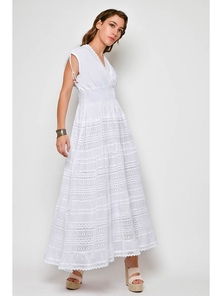 H.H.G. Sukienka w kolorze białym rozmiar: L