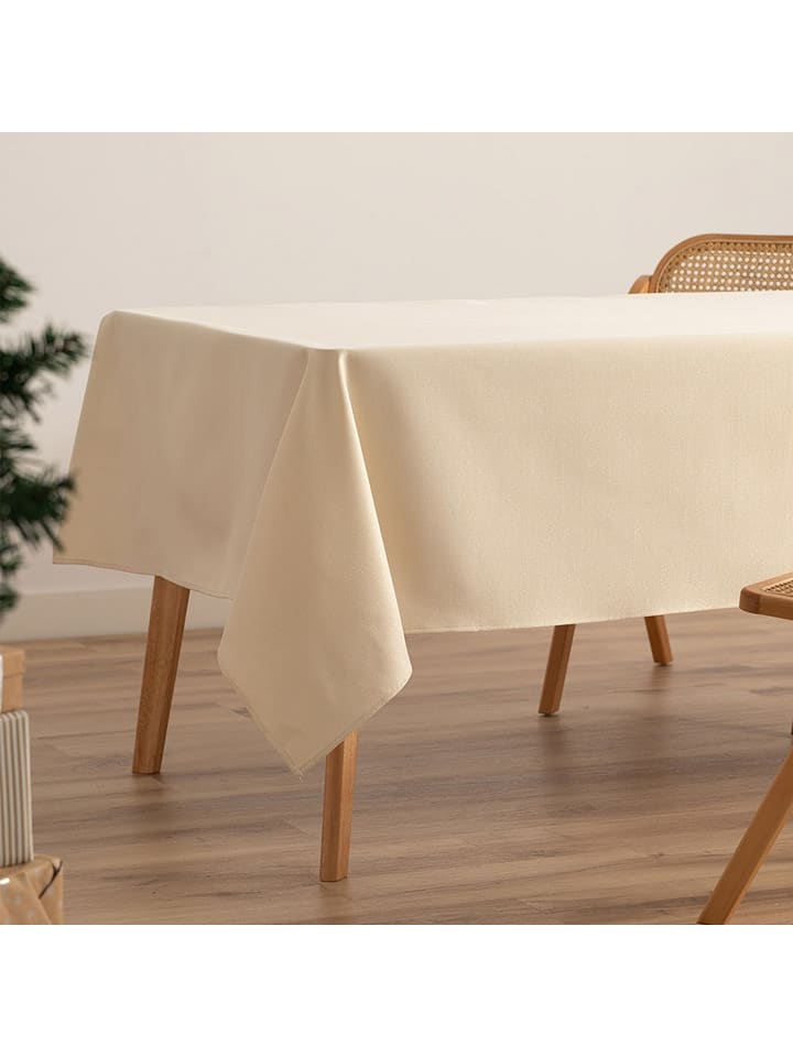 GAMUSI Obrus "Lights" w kolorze kremowym rozmiar: 140x140 cm