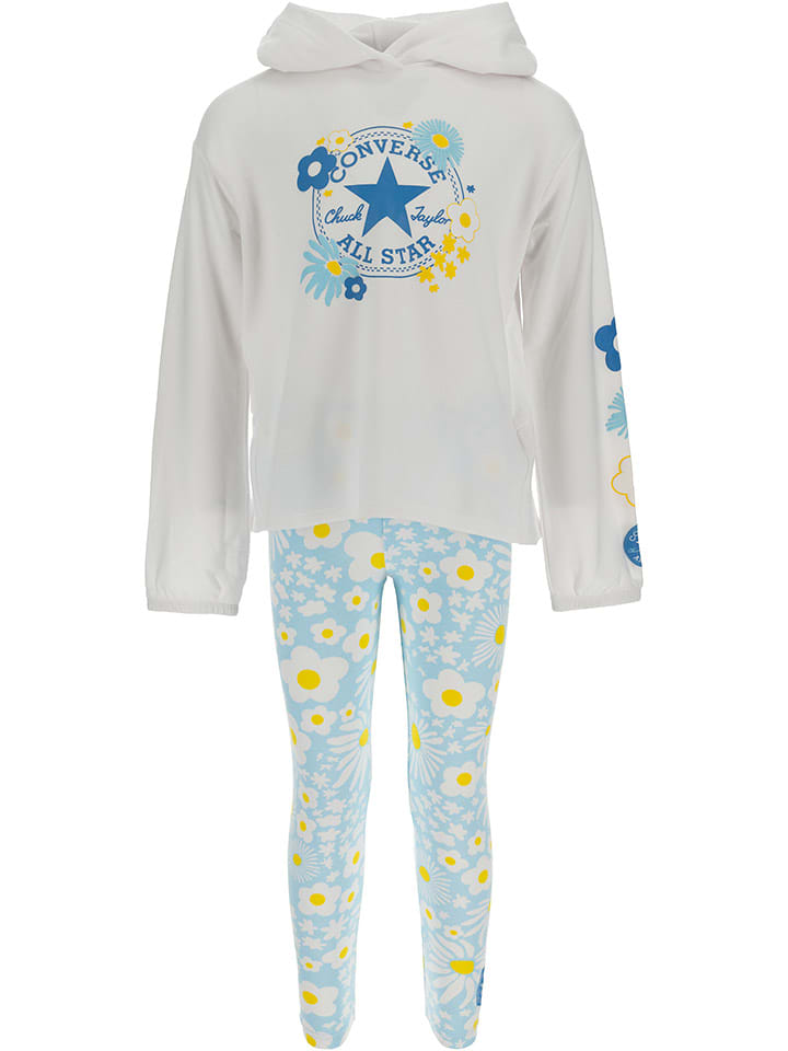 Converse 2-częściowy zestaw w kolorze kremowym rozmiar: 116/122