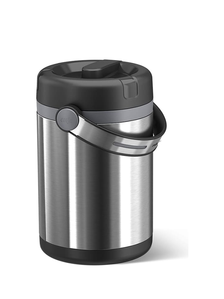 Emsa Termos w kolorze srebrno-czarnym na żywność - 1,7 l rozmiar: onesize