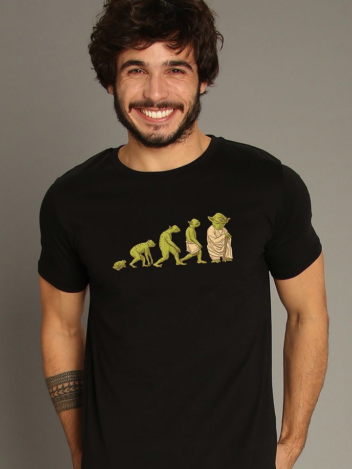 WOOOP Koszulka "Yodalution" w kolorze czarnym rozmiar: L