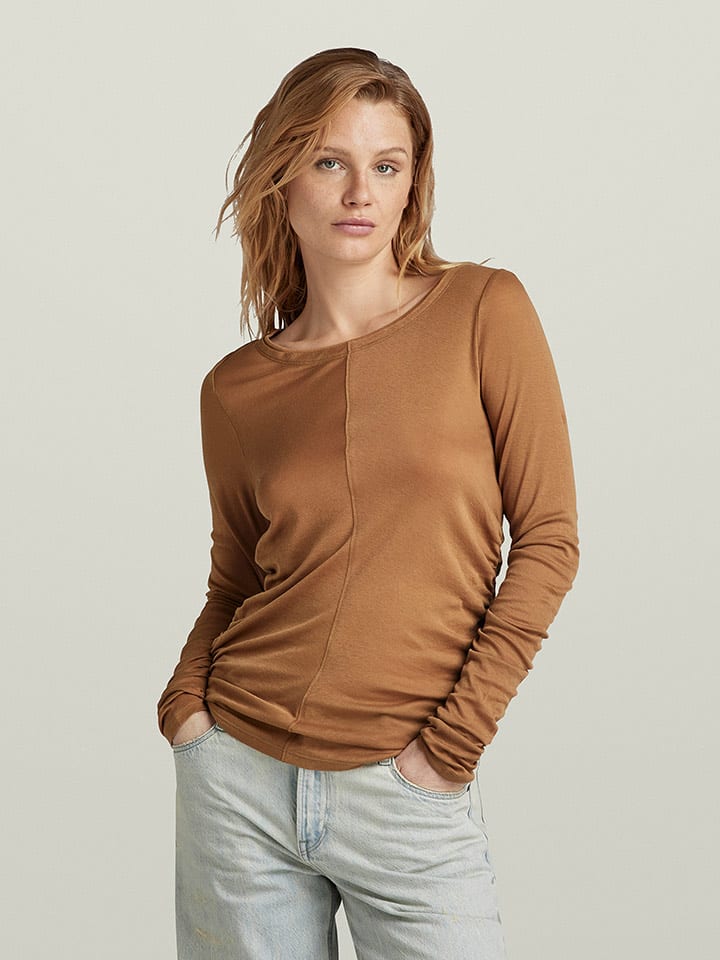 G-Star Koszulka w kolorze jasnobrązowym rozmiar: L