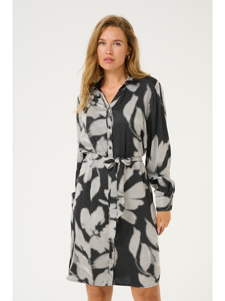 Cream Sukienka "Omma" w kolorze czarno-szarym rozmiar: 38