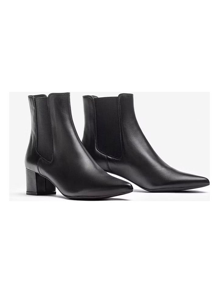 Unisa Skórzane sztyblety "Jurik" w kolorze czarnym rozmiar: 40