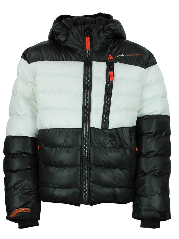 Peak Mountain Kurtka zimowa "Ecaptin" w kolorze czarno-białym rozmiar: 98