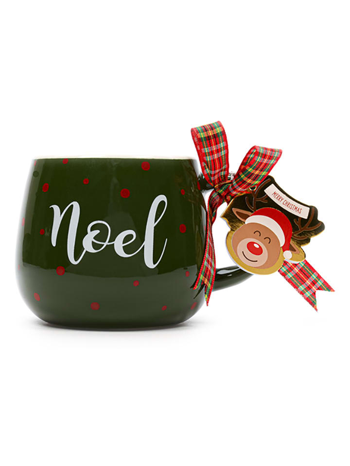 Tri-Coastal Design Kubek w kolorze zielono-czerwonym - wys. 14 cm rozmiar: onesize