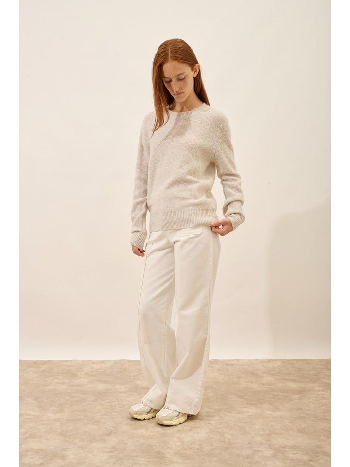 Just Cashmere Kaszmirowy sweter "Cetan" w kolorze kremowym rozmiar: S