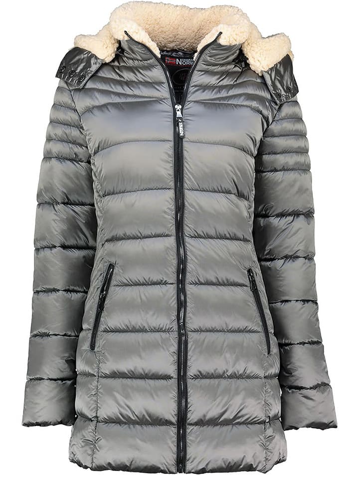 Geographical Norway Płaszcz pikowany "Carenne" w kolorze szarym rozmiar: 3XL