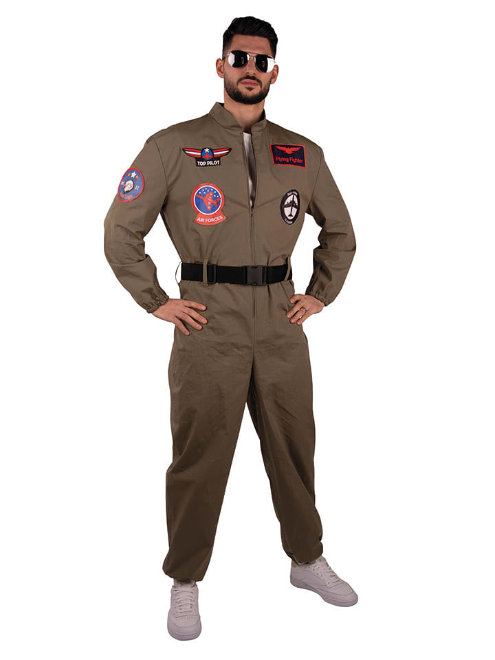 Rubie`s Kombinezon kostiumowy "Top Pilot" w kolorze oliwkowym rozmiar: S