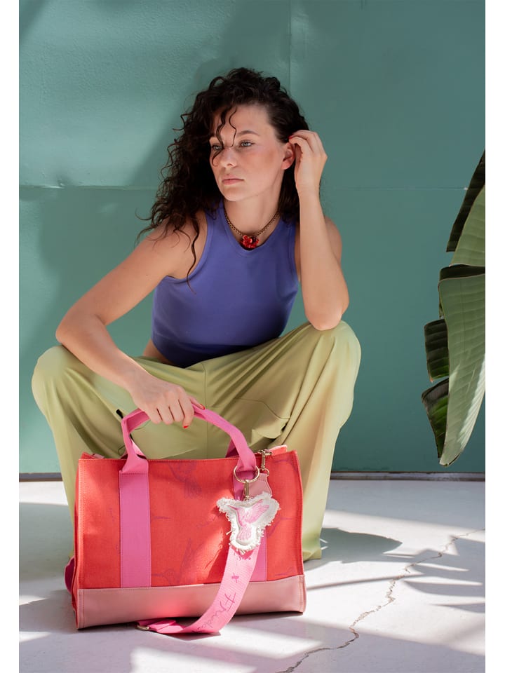 Fritzi aus Preußen Torebka "Frida Kahlo" w kolorze koralowo-jasnoróżowym - 40 x 29,5 x 14 cm rozmiar: onesize