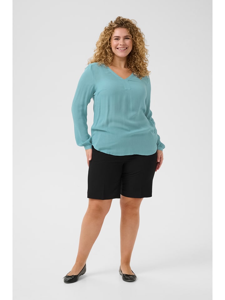 KAFFE curve Bluzka w kolorze turkusowym rozmiar: 44