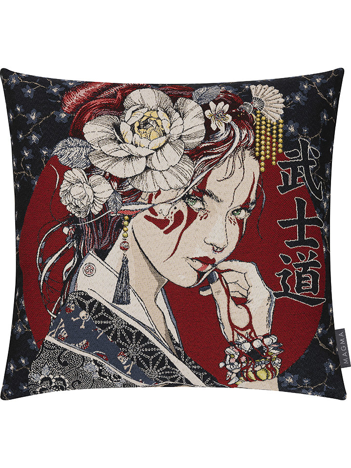 Magma Heimtex Poszewka w kolorze niebiesko-czerwonym na poduszkę - 45 x 45 cm rozmiar: onesize