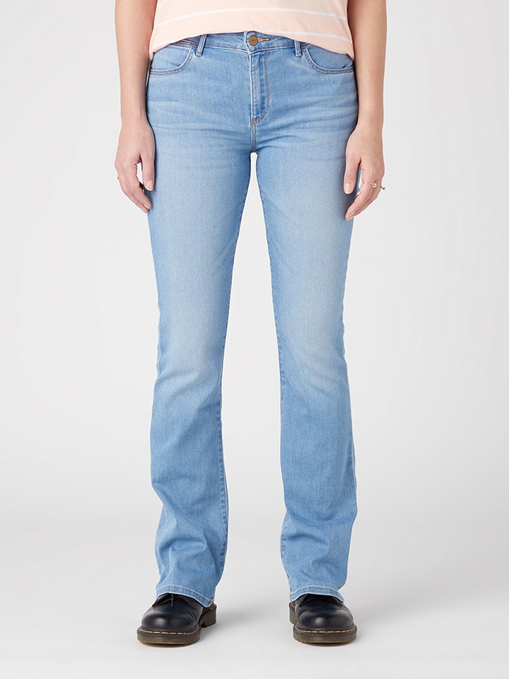 Wrangler Dżinsy "Brooklyn" - Bootcut fit - w kolorze błękitnym rozmiar: W32/L32