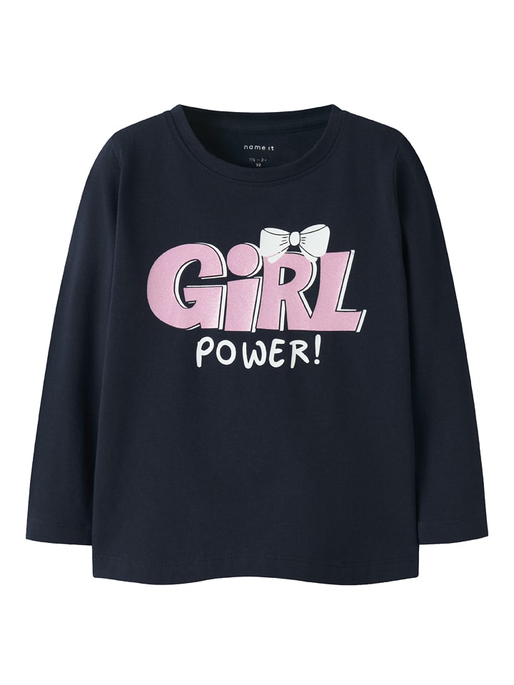 name it Koszulka "Linea" w kolorze czarno-jasnoróżowym rozmiar: 92