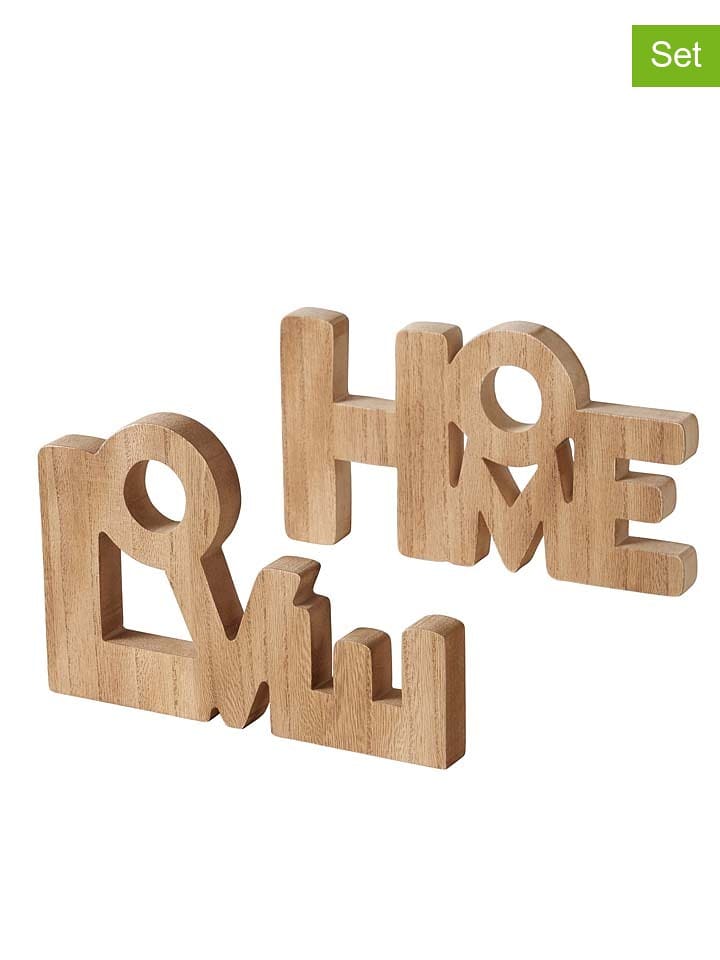 Boltze Dekoracje (2 szt.) w kolorze jasnobrązowym - 21,5 x 12,3 x 1,8 cm rozmiar: onesize