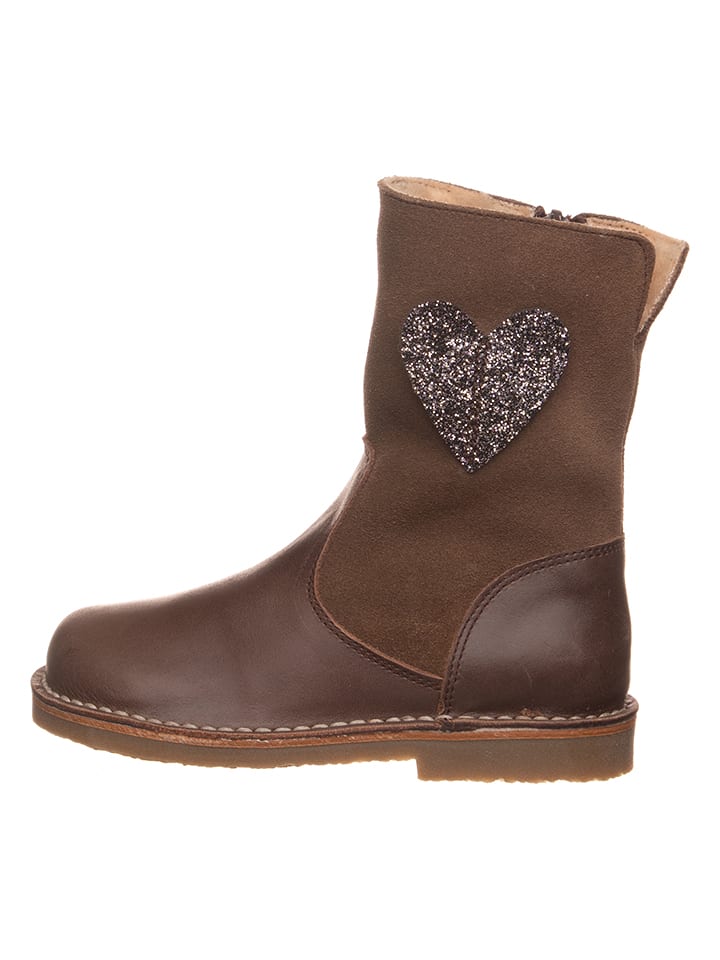 kmins Skórzane kozaki w kolorze brązowym rozmiar: 35