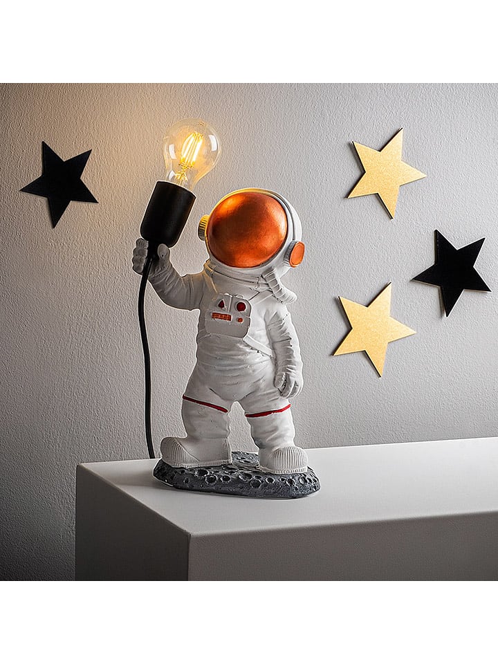 ABERTO DESIGN Lampa dekoracyjna "Astronaut" w kolorze białym - wys. 32 cm rozmiar: onesize