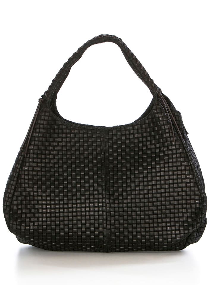 Lucca Baldi Skórzana torebka "Pitigliano" w kolorze czarnym - 41 x 34 x 30 cm rozmiar: onesize