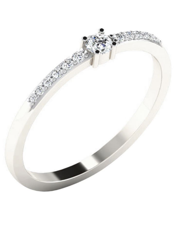 Vittoria Jewels Złoty pierścionek z diamentami rozmiar: 56