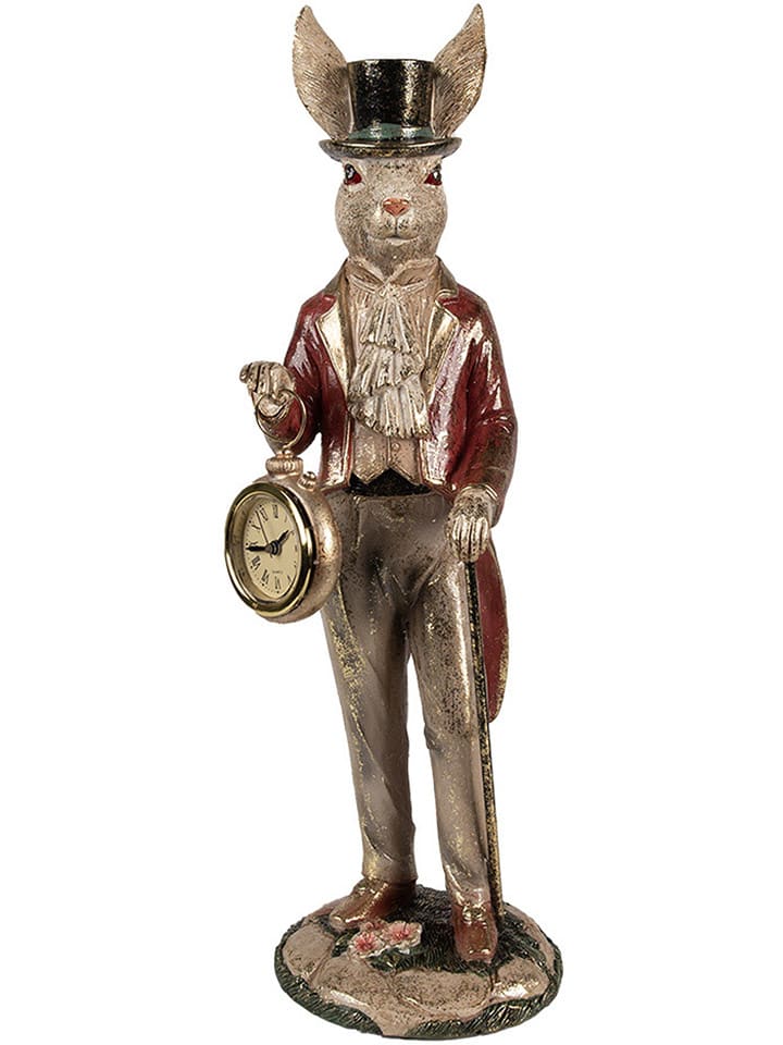 Clayre & Eef Figurka dekoracyjna w kolorze beżowo-czerwonym - 13 x 39 x 12 cm rozmiar: onesize