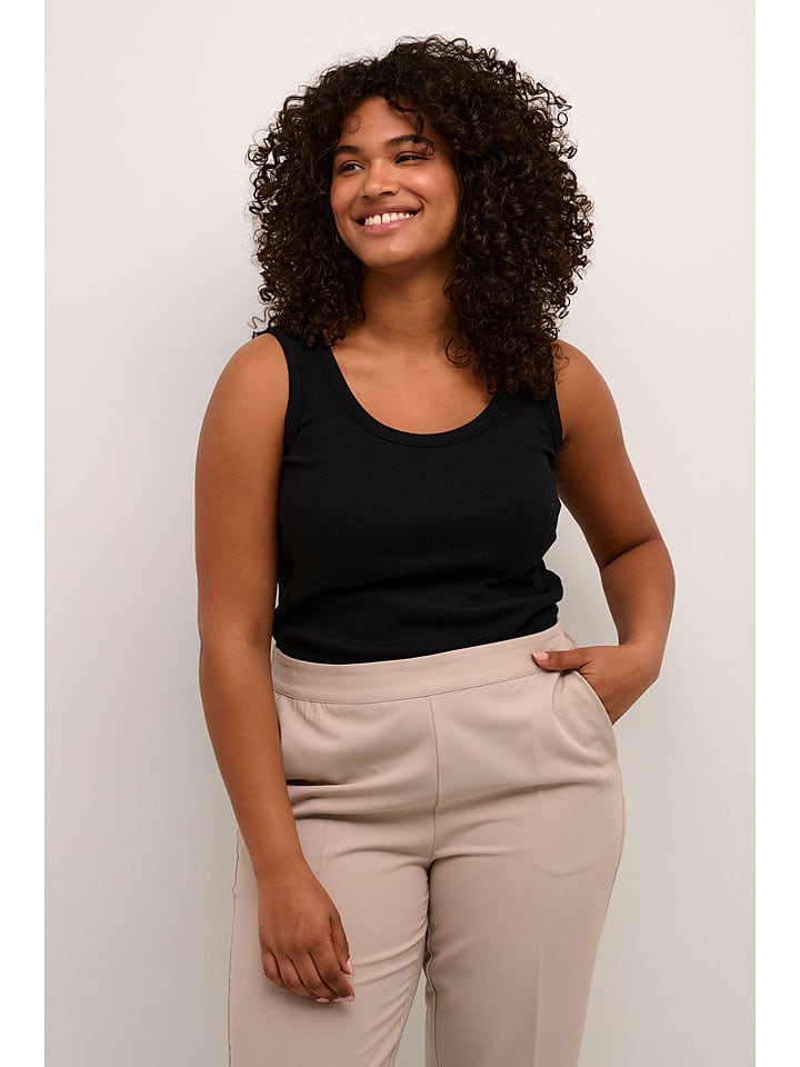 KAFFE curve Top "Carina" w kolorze czarnym rozmiar: M