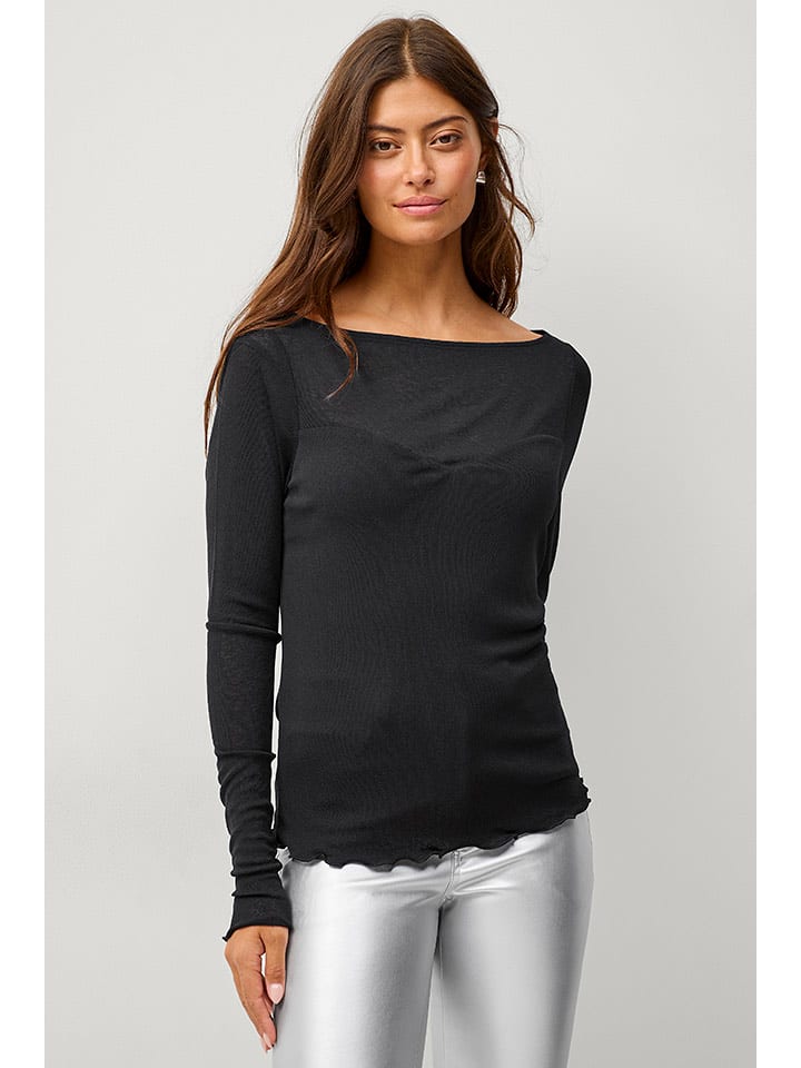 ellos Koszulka "Signe" w kolorze czarnym rozmiar: M