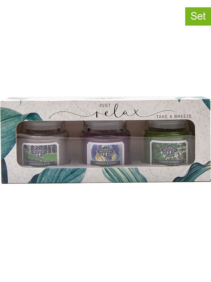 Candle Brothers Świece zapachowe (3 szt.) "Relax" - 3 x 85 g rozmiar: onesize