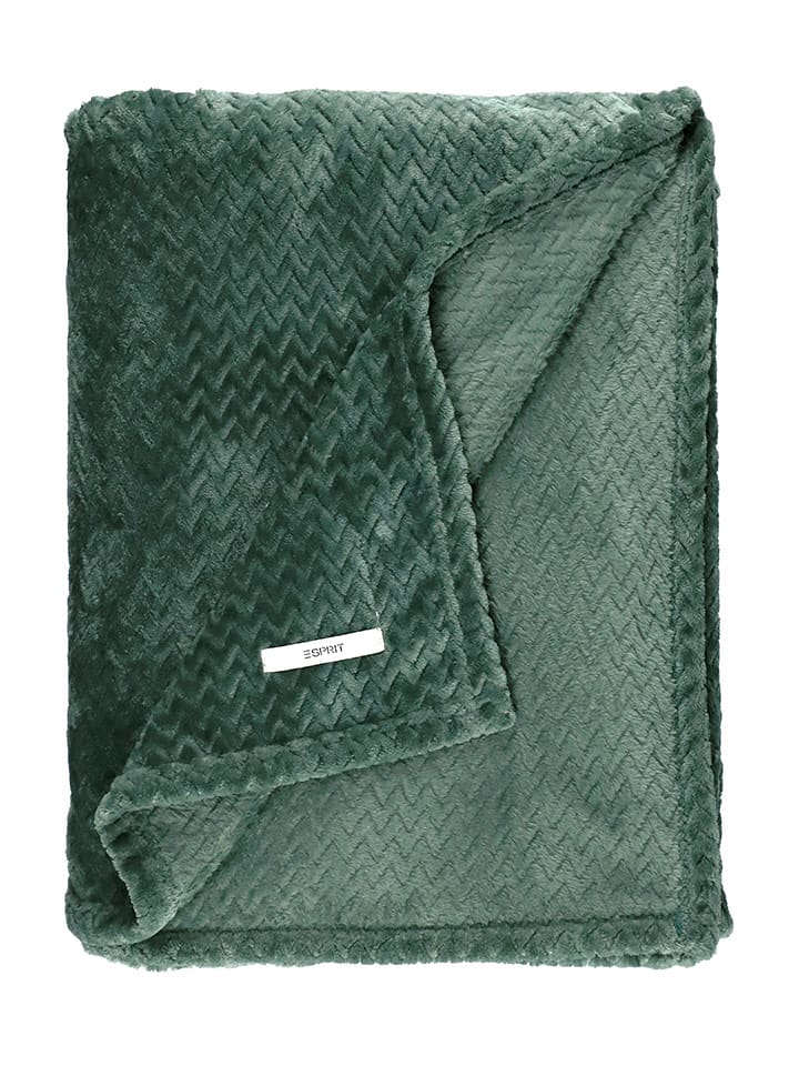 ESPRIT Pled "Comfy" w kolorze zielonym rozmiar: 150x200 cm