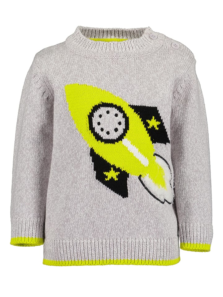 Blue Seven Sweter w kolorze szaro-żółtym rozmiar: 68