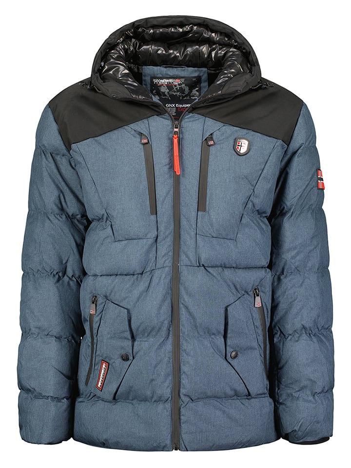Geographical Norway Parka "Cashblend" w kolorze niebieskim rozmiar: XXL