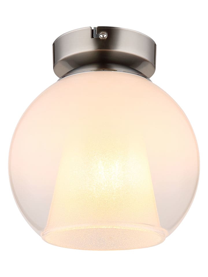 Globo lighting Lampa sufitowa "Barry" w kolorze srebrno-białym - wys. 19 x Ø 18 cm rozmiar: onesize