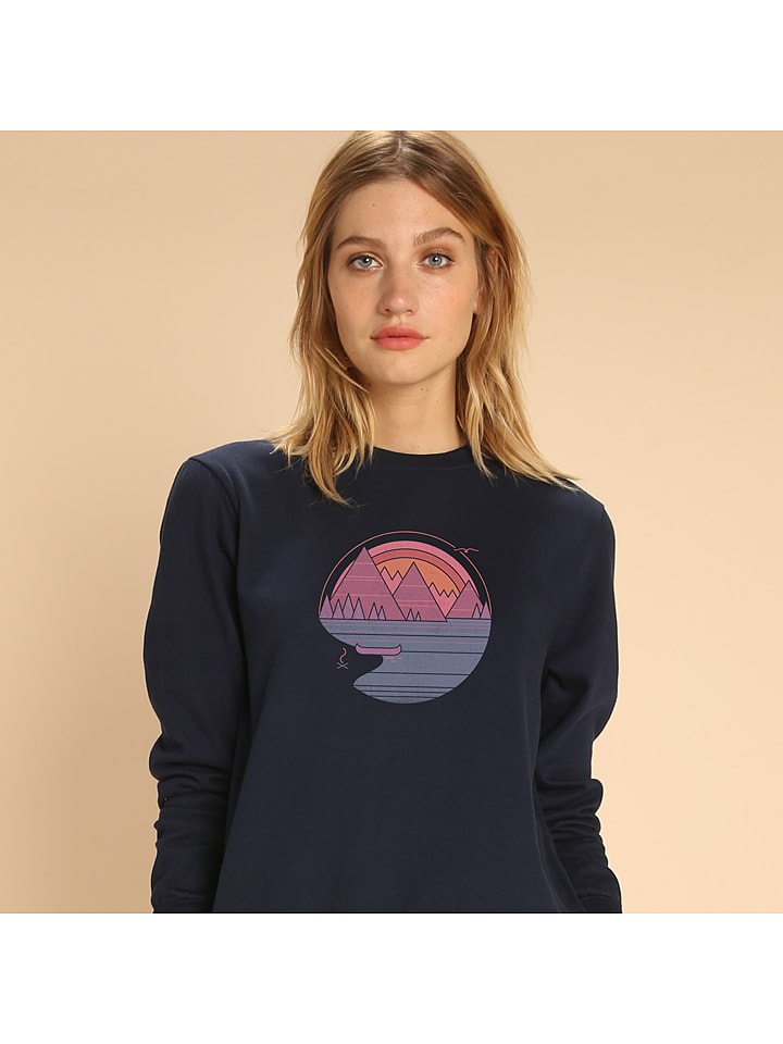 WOOOP Bluza "The mountains are calling" w kolorze granatowym rozmiar: XXL