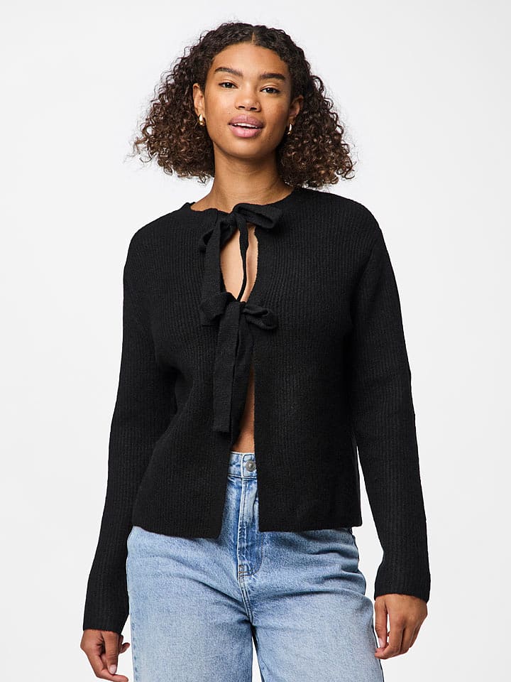 Pieces Kardigan "Pcsilly" w kolorze czarnym rozmiar: M