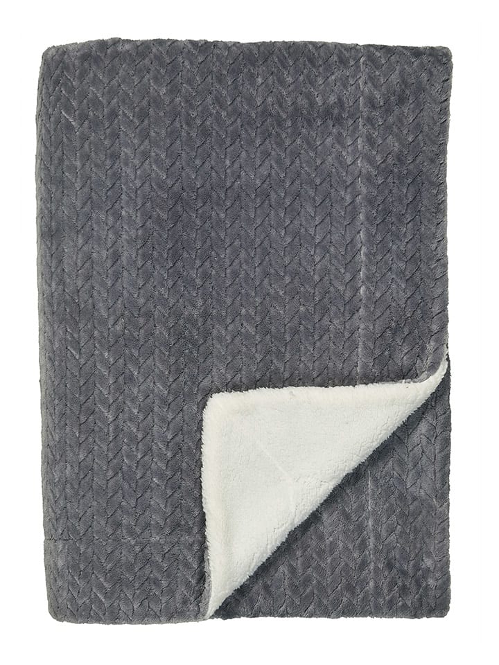 Schiesser Koc "Elsa" w kolorze ciemnoszarym rozmiar: 150x200 cm