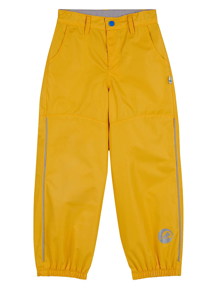 finkid Spodnie przeciwdeszczowe "Piksa Plus" w kolorze musztardowym rozmiar: 100/110