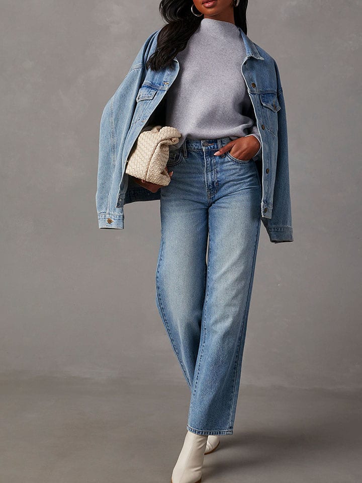 Milan Kiss Sweter w kolorze jasnoszarym rozmiar: S