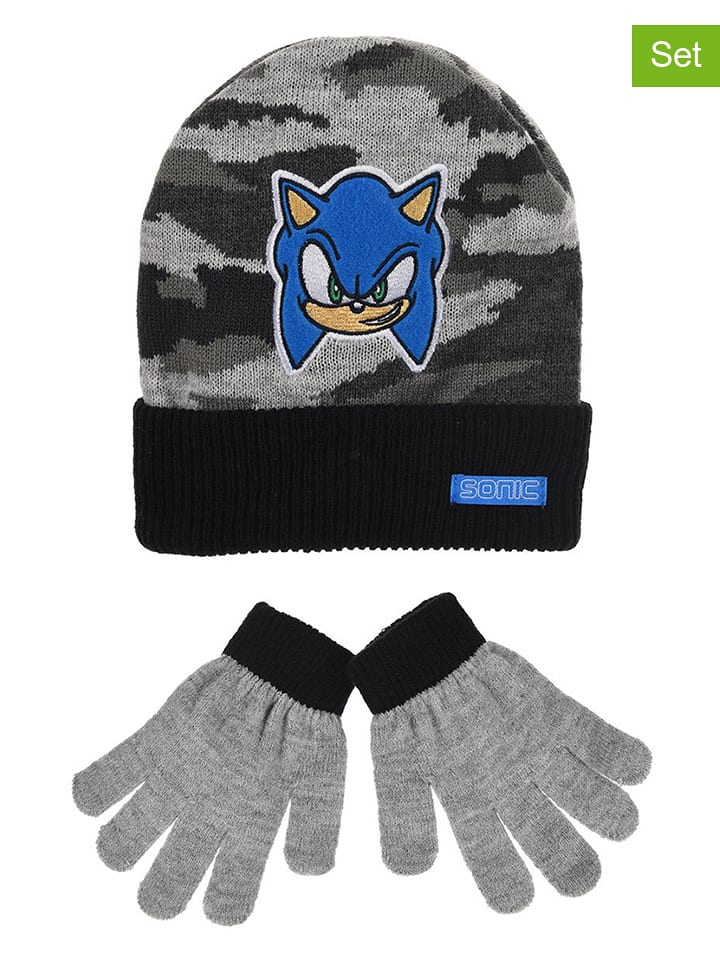 Sonic 2-częściowy zestaw "Sonic" w kolorze czarno-szarym rozmiar: 52 cm