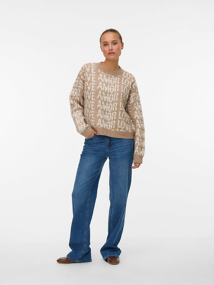 Vero Moda Sweter w kolorze beżowym rozmiar: M