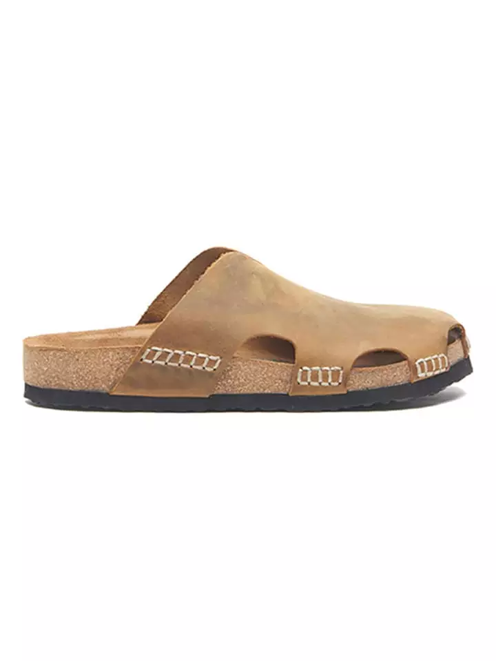 Comfortfusse Skórzane chodaki w kolorze jasnobrązowym rozmiar: 38