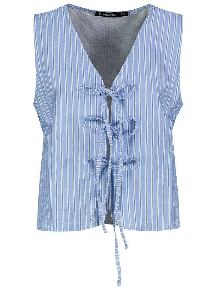 Sublevel Kamizelka w kolorze błękitno-biało-zielonym rozmiar: M