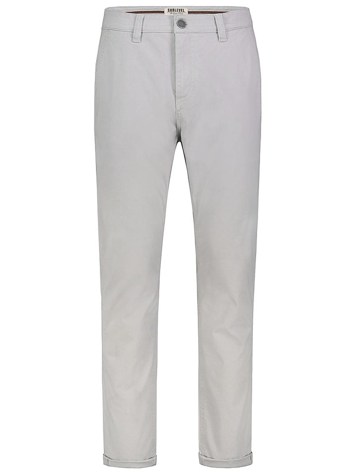 Sublevel Spodnie chino "Fred" w kolorze jasnoszarym rozmiar: W33